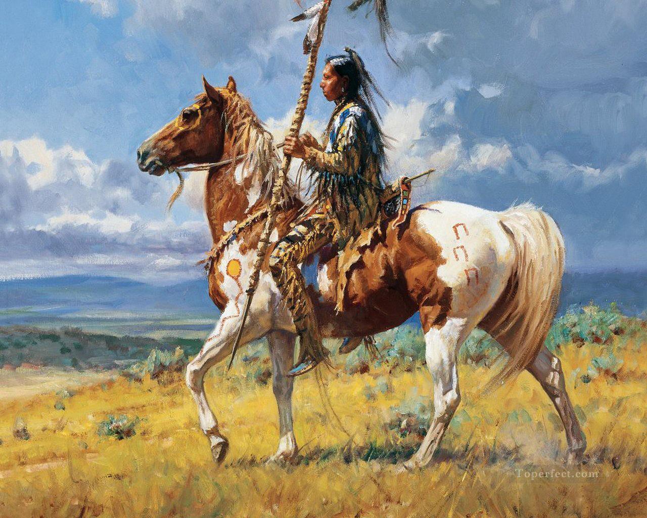 western American Indians 21 Oil Paintings